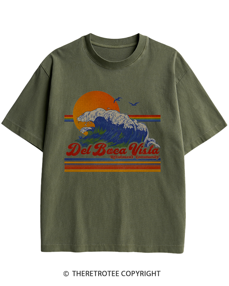 TheRetroTee Del Boca Vista 1990s Heavy Cotton T-Shirt