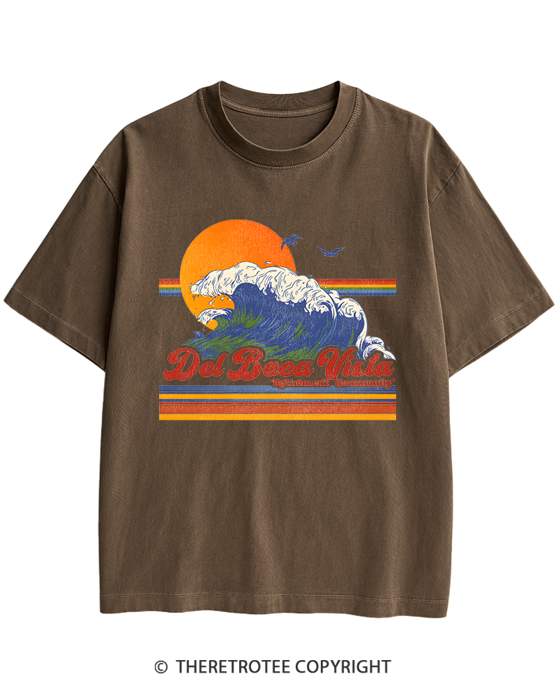 TheRetroTee Del Boca Vista 1990s Heavy Cotton T-Shirt