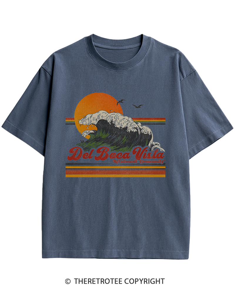 TheRetroTee Del Boca Vista 1990s Heavy Cotton T-Shirt