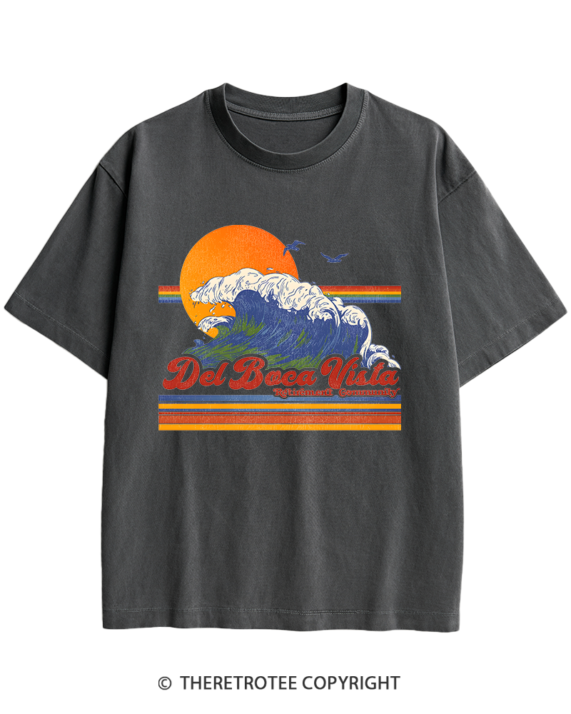 TheRetroTee Del Boca Vista 1990s Heavy Cotton T-Shirt