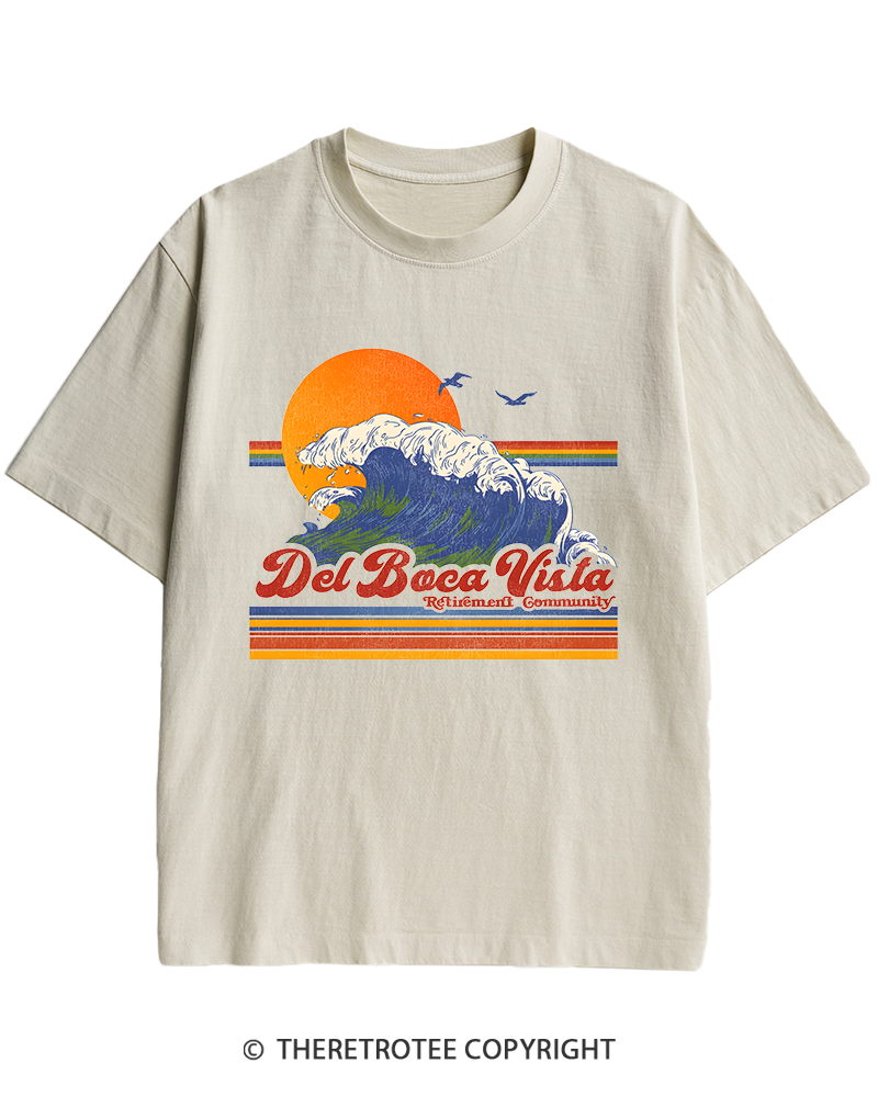 TheRetroTee Del Boca Vista 1990s Heavy Cotton T-Shirt