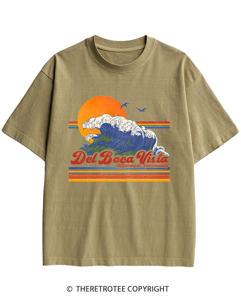 TheRetroTee Del Boca Vista 1990s Heavy Cotton T-Shirt