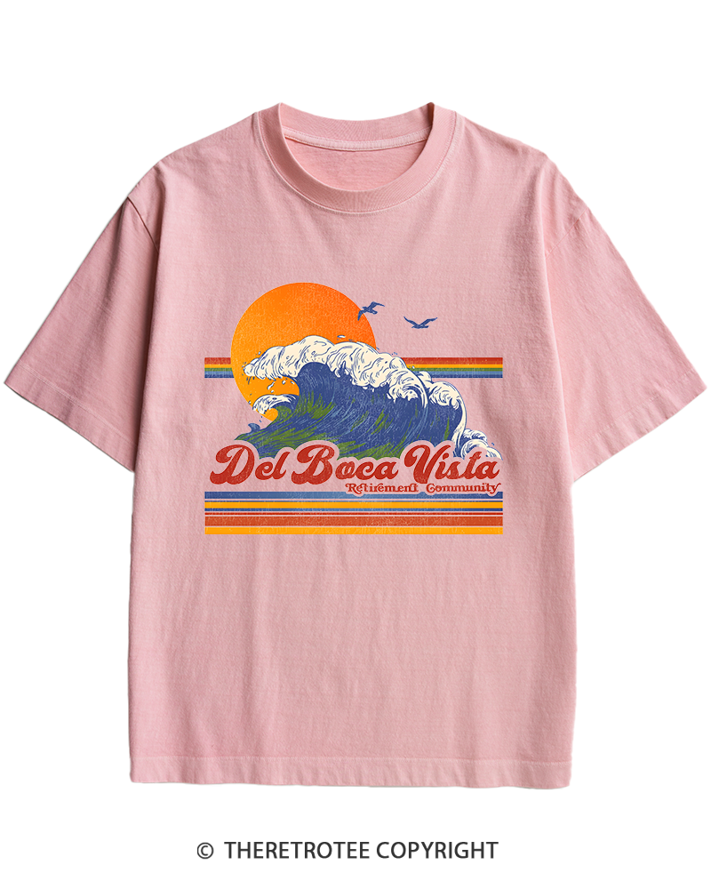 TheRetroTee Del Boca Vista 1990s Heavy Cotton T-Shirt