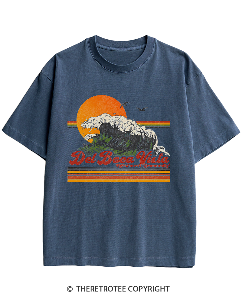 TheRetroTee Del Boca Vista 1990s Heavy Cotton T-Shirt