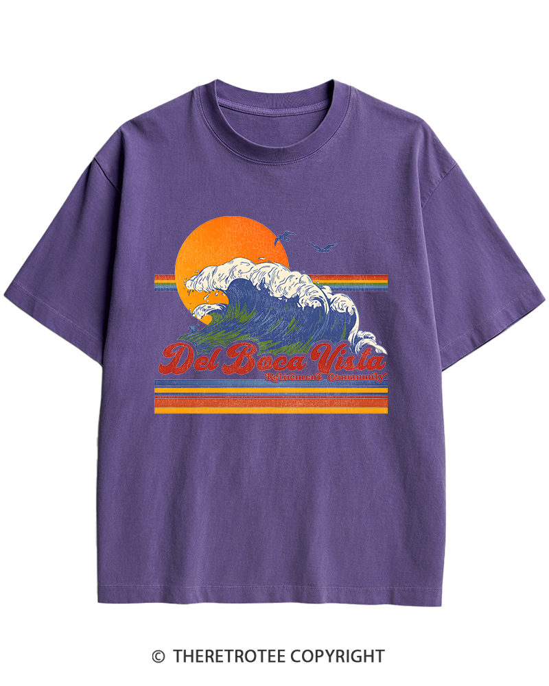 TheRetroTee Del Boca Vista 1990s Heavy Cotton T-Shirt