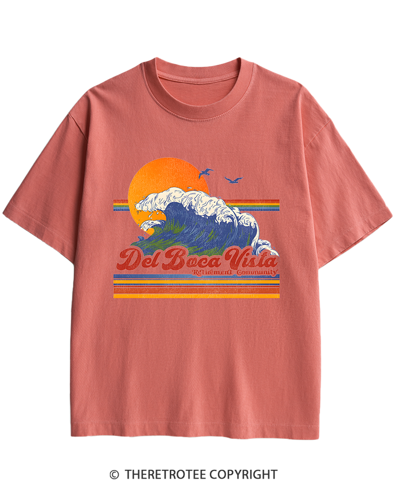 TheRetroTee Del Boca Vista 1990s Heavy Cotton T-Shirt