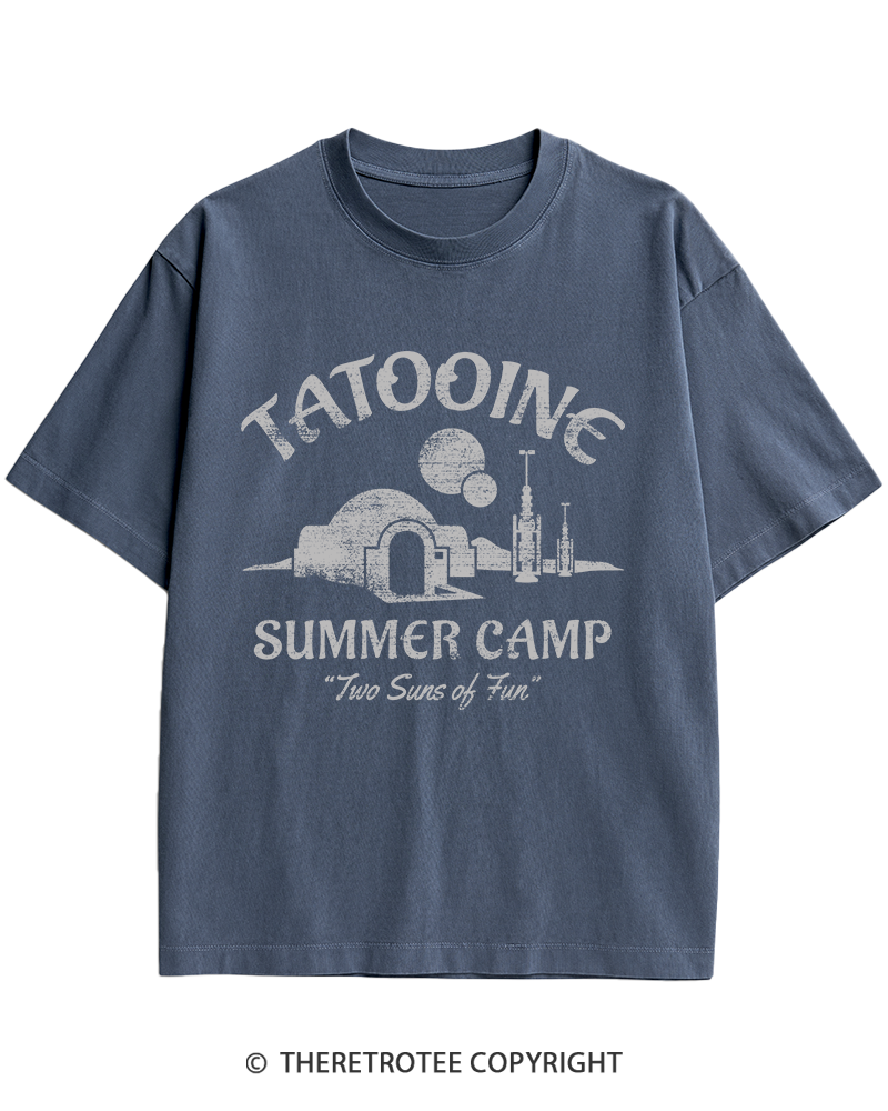 TheRetroTee Two Suns of Fun 1970s Heavy Cotton T-Shirt