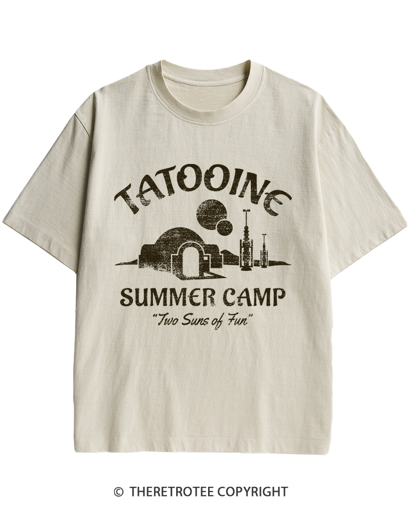 TheRetroTee Two Suns of Fun 1970s Heavy Cotton T-Shirt