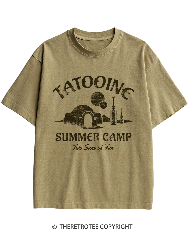 TheRetroTee Two Suns of Fun 1970s Heavy Cotton T-Shirt