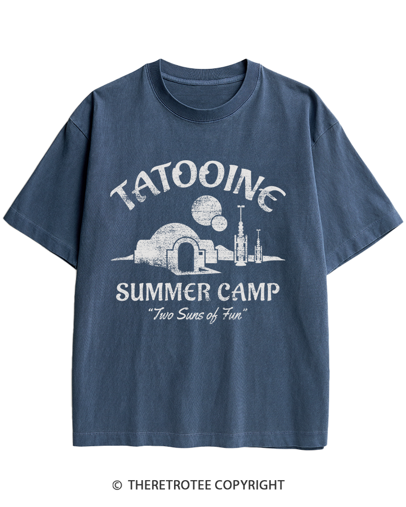 TheRetroTee Two Suns of Fun 1970s Heavy Cotton T-Shirt