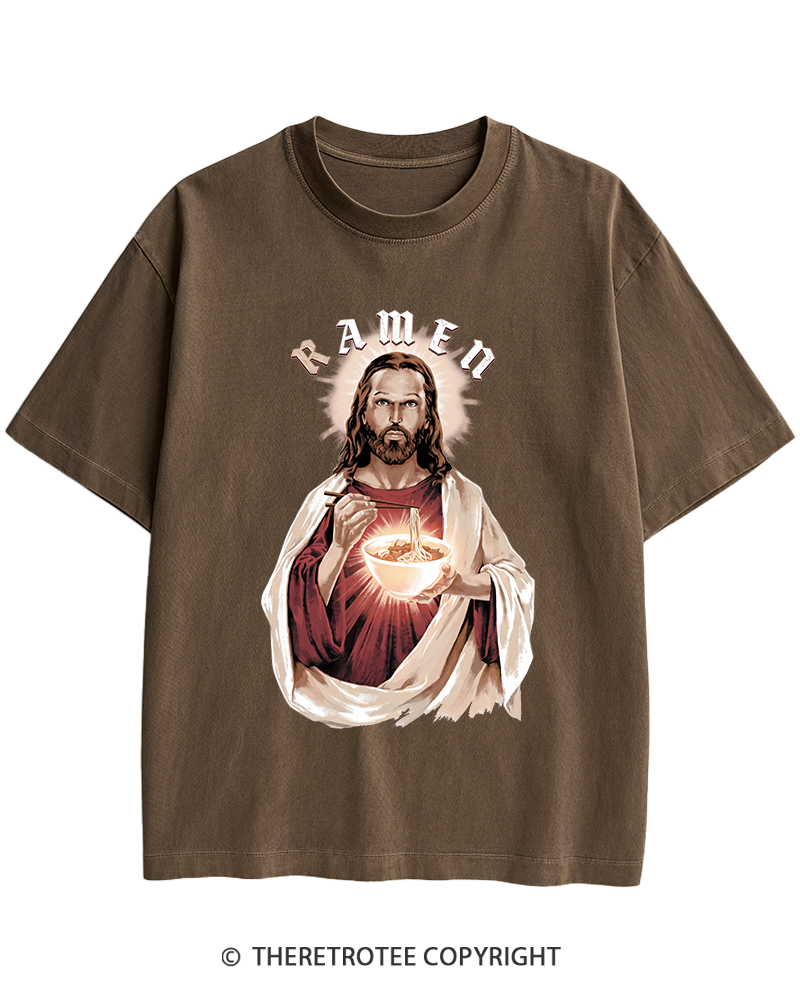 TheRetroTee R-Amen Vintage Graphic Heavy Cotton T-Shirt