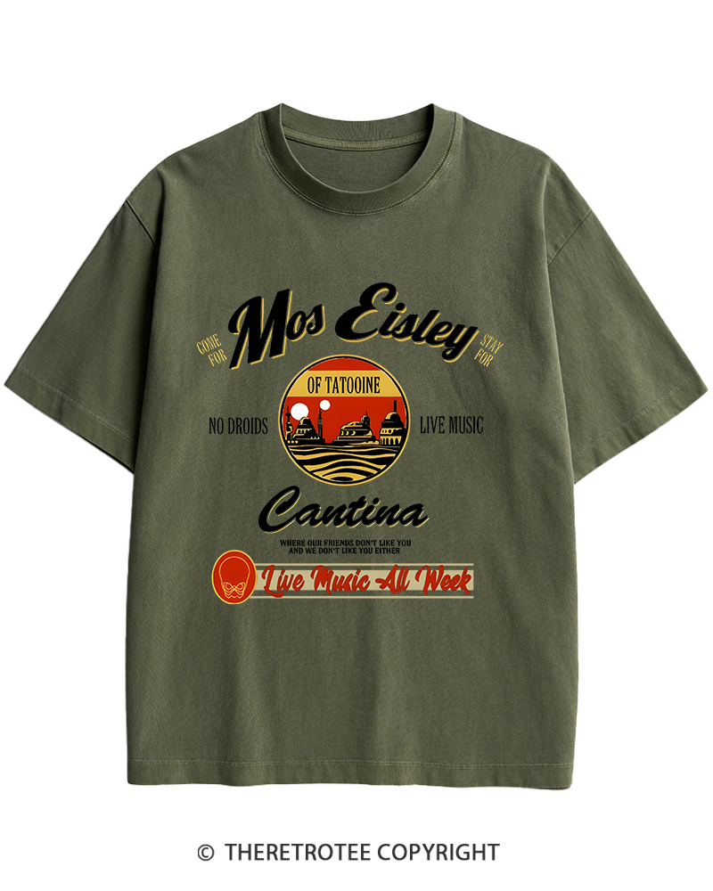 TheRetroTee Live Music All Week 1980s Heavy Cotton T-Shirt