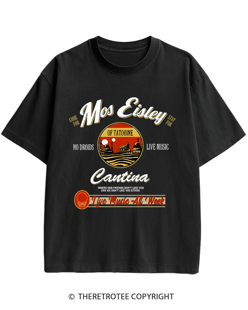 TheRetroTee Live Music All Week 1980s Heavy Cotton T-Shirt