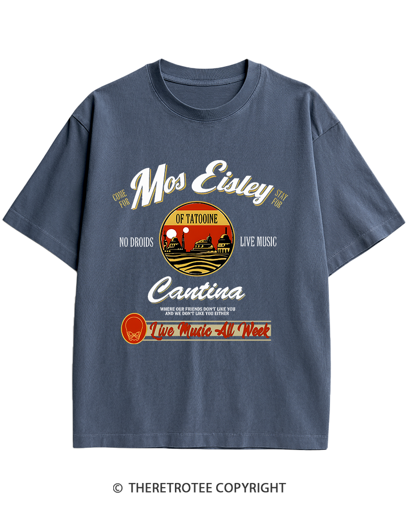 TheRetroTee Live Music All Week 1980s Heavy Cotton T-Shirt