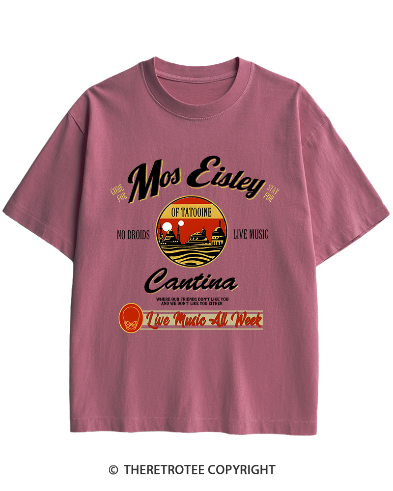 TheRetroTee Live Music All Week 1980s Heavy Cotton T-Shirt