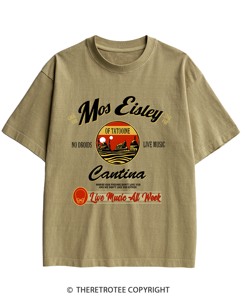 TheRetroTee Live Music All Week 1980s Heavy Cotton T-Shirt