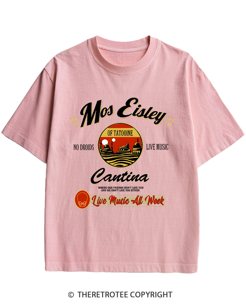 TheRetroTee Live Music All Week 1980s Heavy Cotton T-Shirt