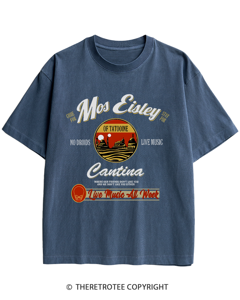 TheRetroTee Live Music All Week 1980s Heavy Cotton T-Shirt