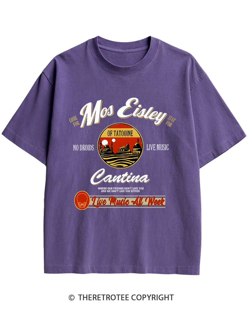 TheRetroTee Live Music All Week 1980s Heavy Cotton T-Shirt