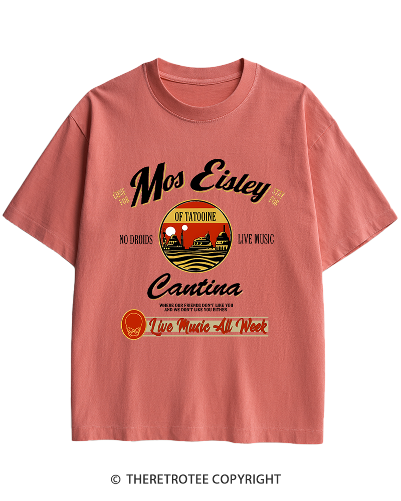 TheRetroTee Live Music All Week 1980s Heavy Cotton T-Shirt