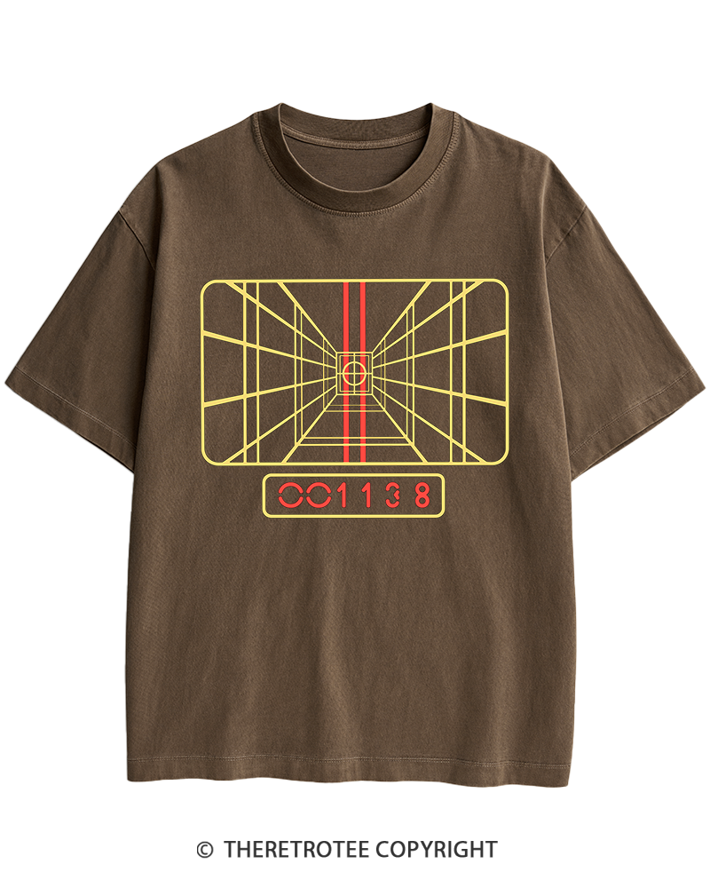TheRetroTee Stay On Target 1980s Heavy Cotton T-Shirt