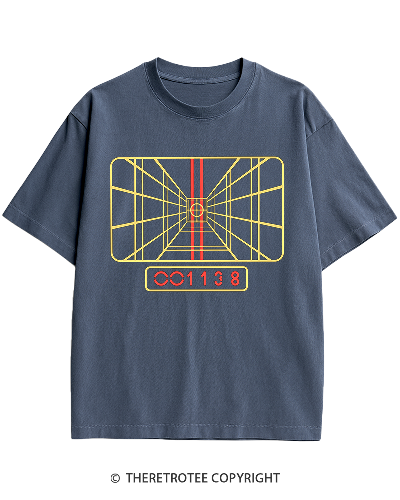TheRetroTee Stay On Target 1980s Heavy Cotton T-Shirt