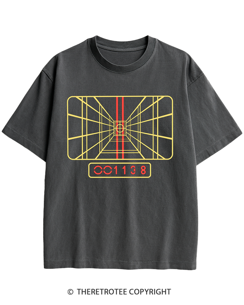 TheRetroTee Stay On Target 1980s Heavy Cotton T-Shirt