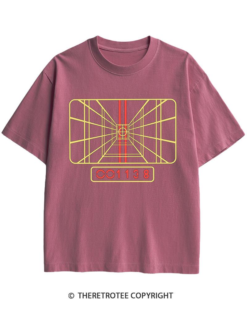 TheRetroTee Stay On Target 1980s Heavy Cotton T-Shirt