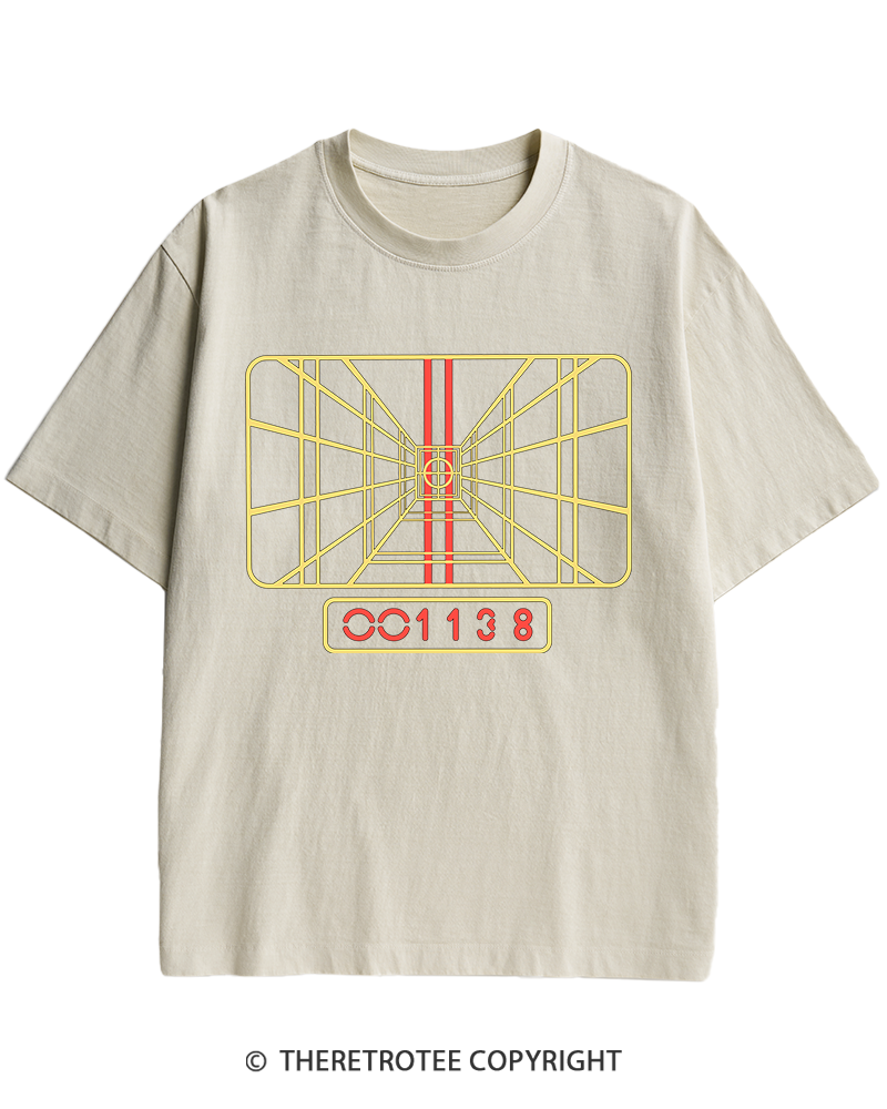 TheRetroTee Stay On Target 1980s Heavy Cotton T-Shirt