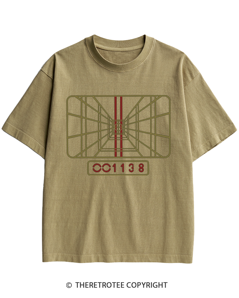 TheRetroTee Stay On Target 1980s Heavy Cotton T-Shirt