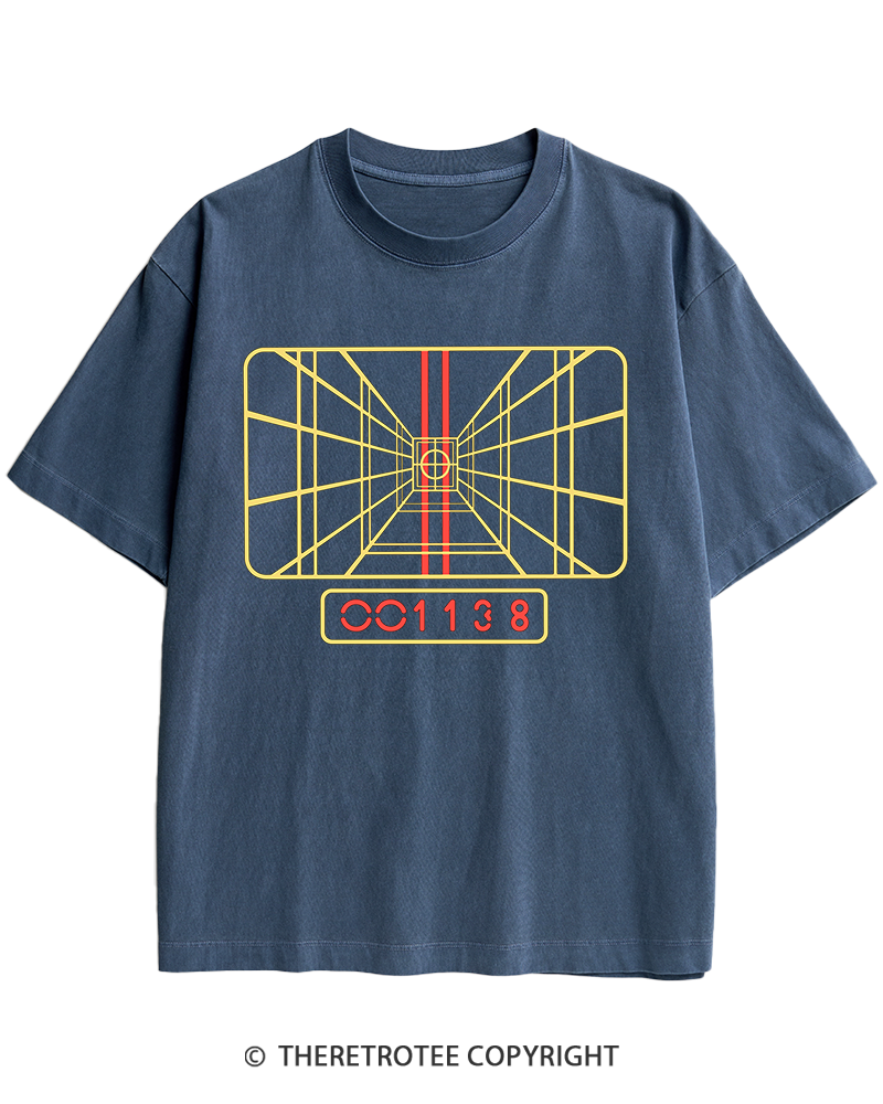 TheRetroTee Stay On Target 1980s Heavy Cotton T-Shirt