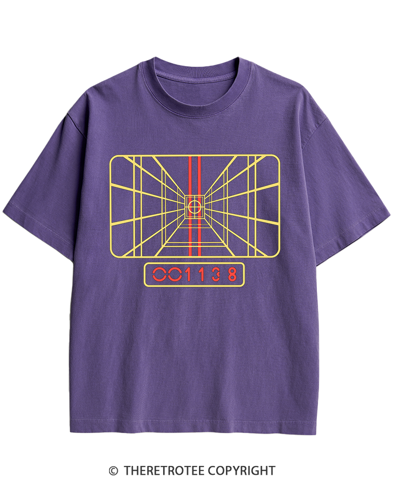 TheRetroTee Stay On Target 1980s Heavy Cotton T-Shirt