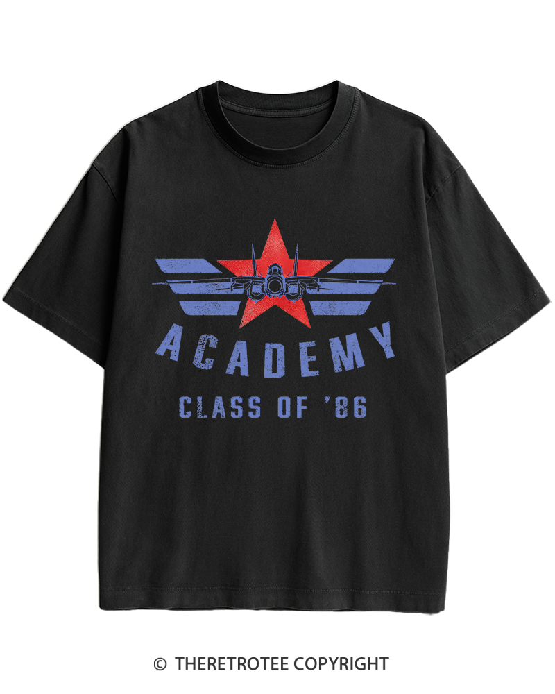 TheRetroTee Academy '86 1980s Heavy Cotton T-Shirt