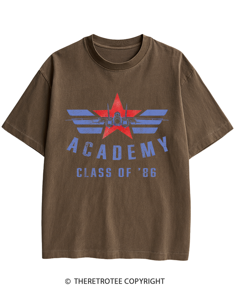TheRetroTee Academy '86 1980s Heavy Cotton T-Shirt