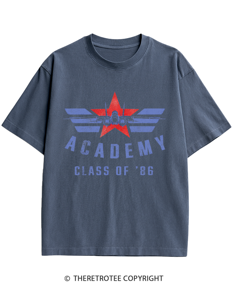 TheRetroTee Academy '86 1980s Heavy Cotton T-Shirt