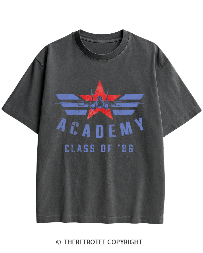 TheRetroTee Academy '86 1980s Heavy Cotton T-Shirt