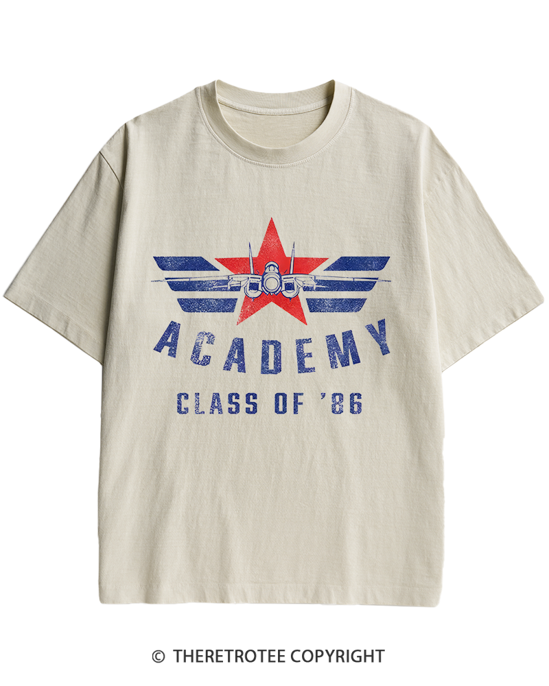 TheRetroTee Academy '86 1980s Heavy Cotton T-Shirt