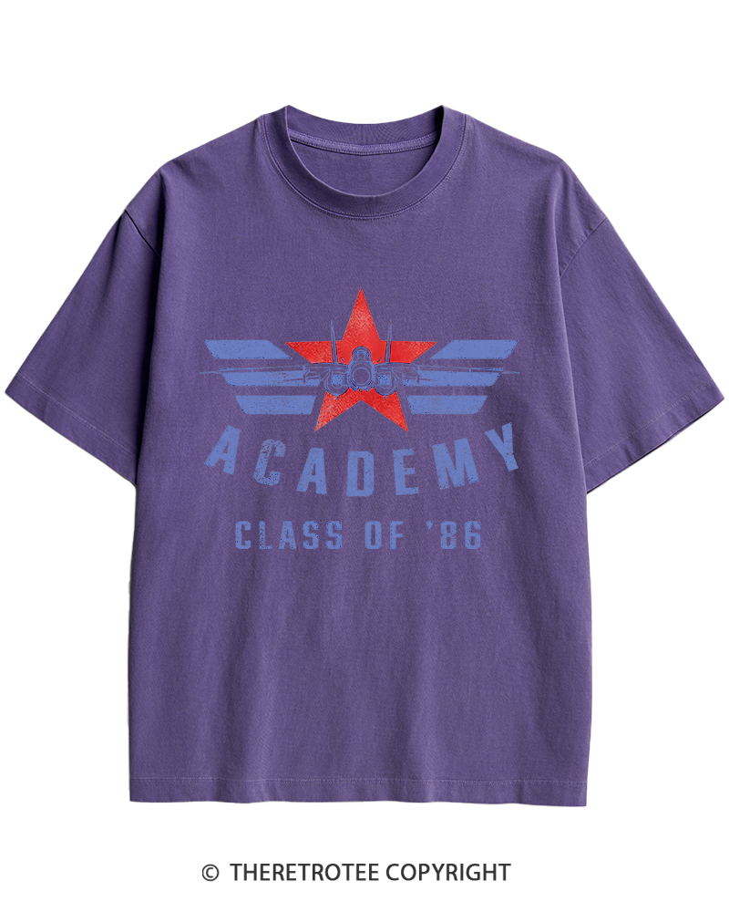 TheRetroTee Academy '86 1980s Heavy Cotton T-Shirt