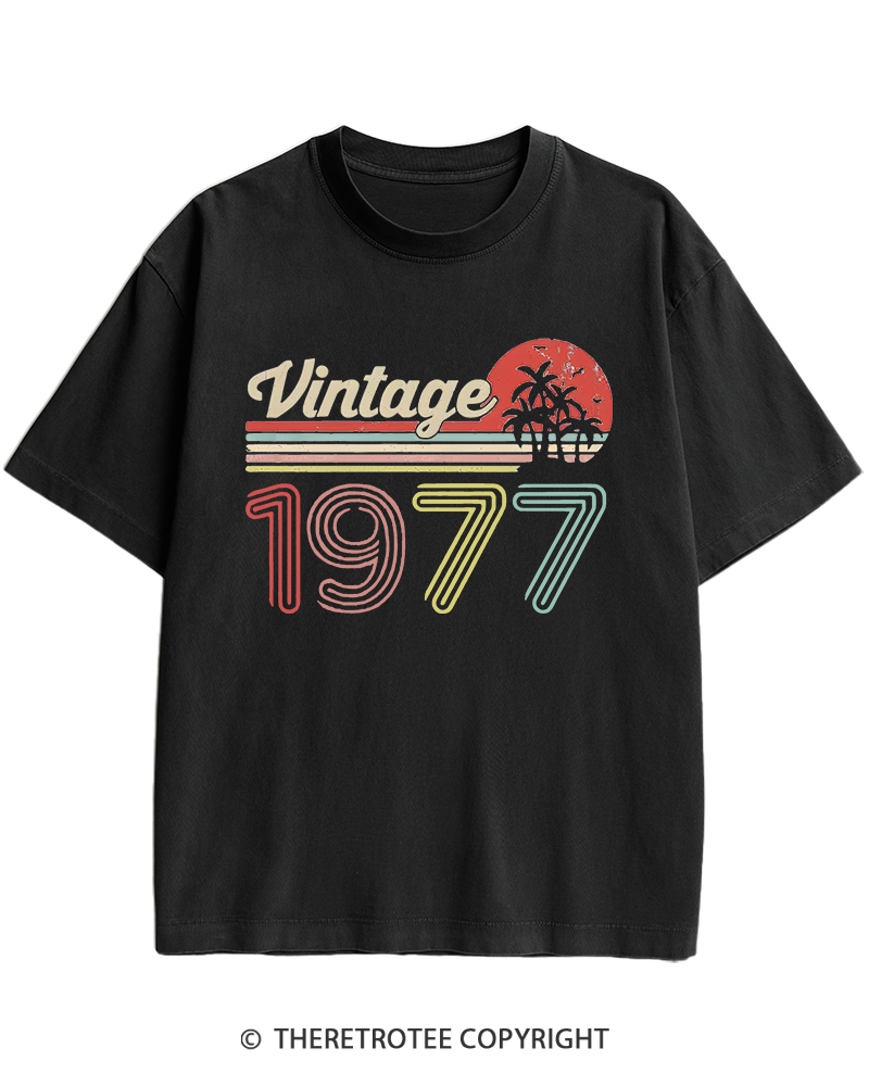 TheRetroTee 1977 Vintage Heavy Cotton T-Shirt
