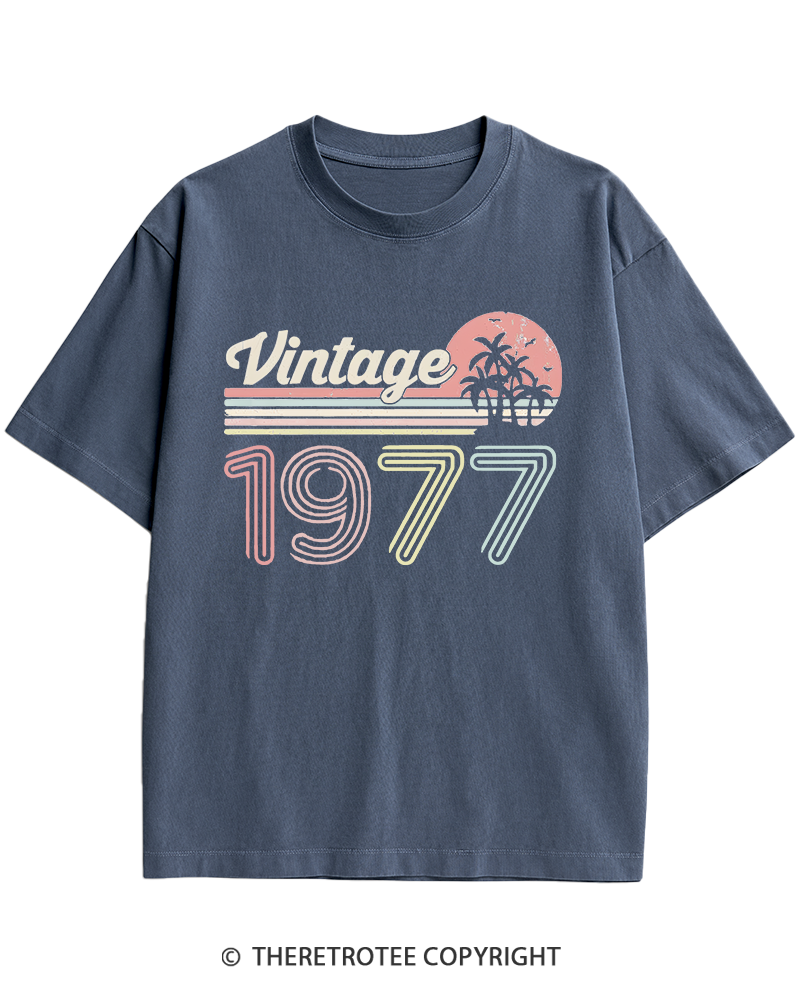 TheRetroTee 1977 Vintage Heavy Cotton T-Shirt