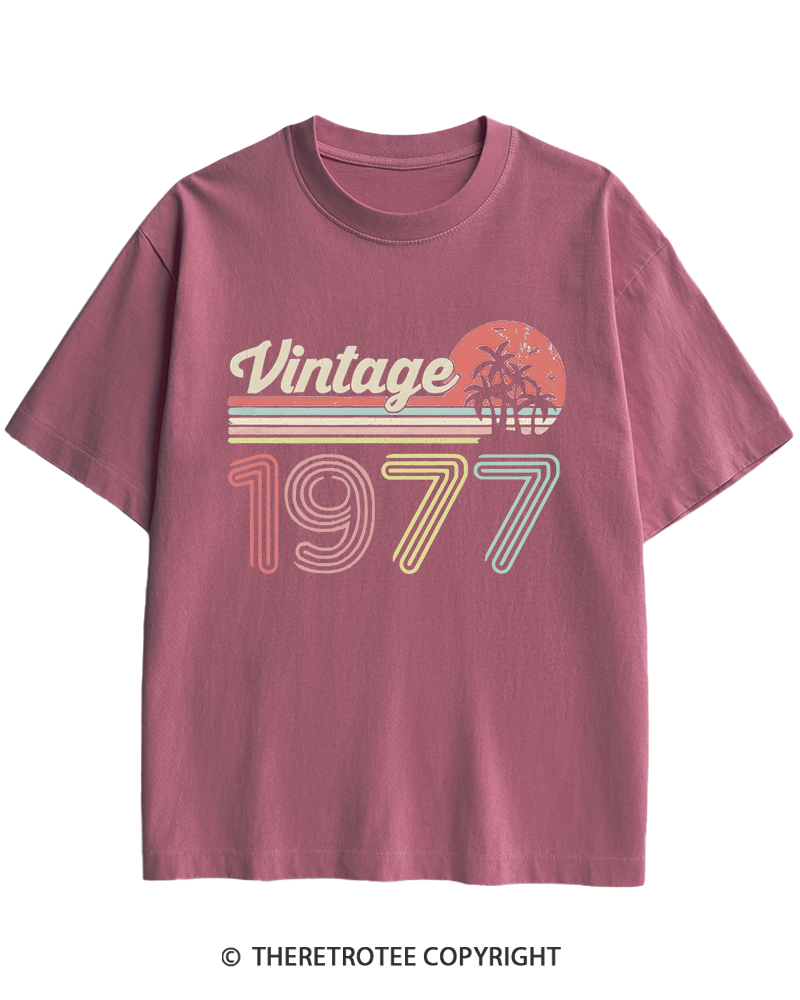 TheRetroTee 1977 Vintage Heavy Cotton T-Shirt