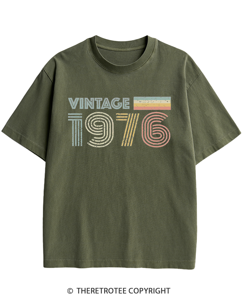 TheRetroTee 1976 Vintage Heavy Cotton T-Shirt