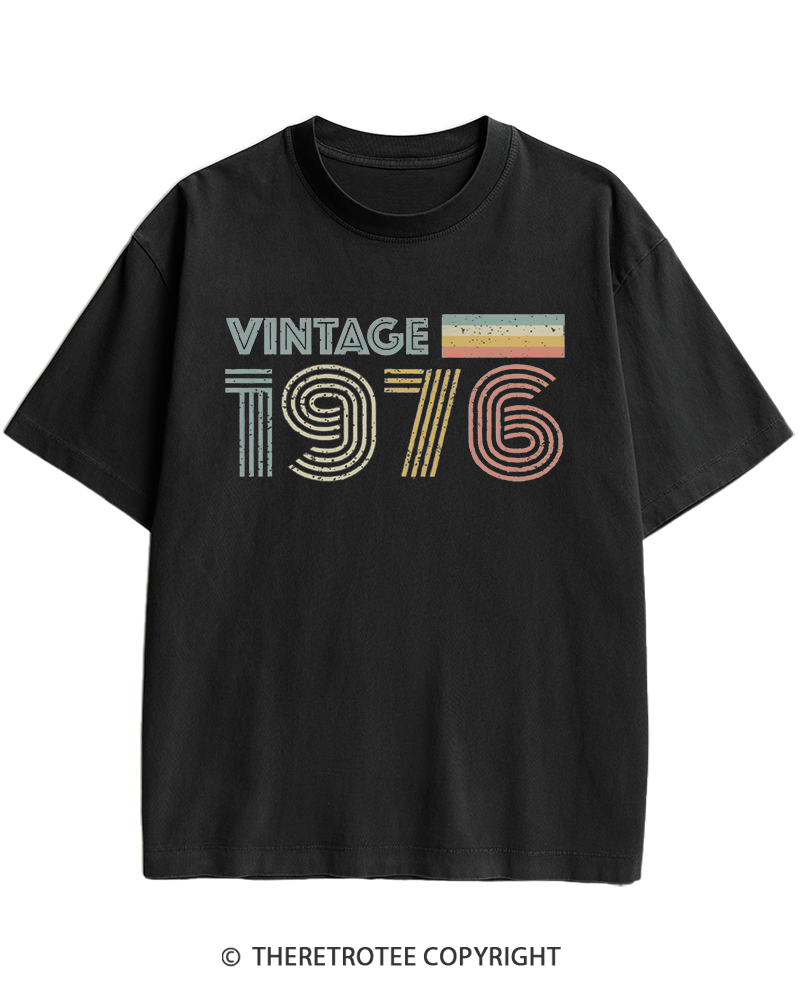 TheRetroTee 1976 Vintage Heavy Cotton T-Shirt