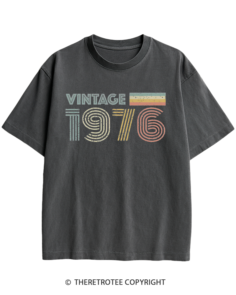 TheRetroTee 1976 Vintage Heavy Cotton T-Shirt