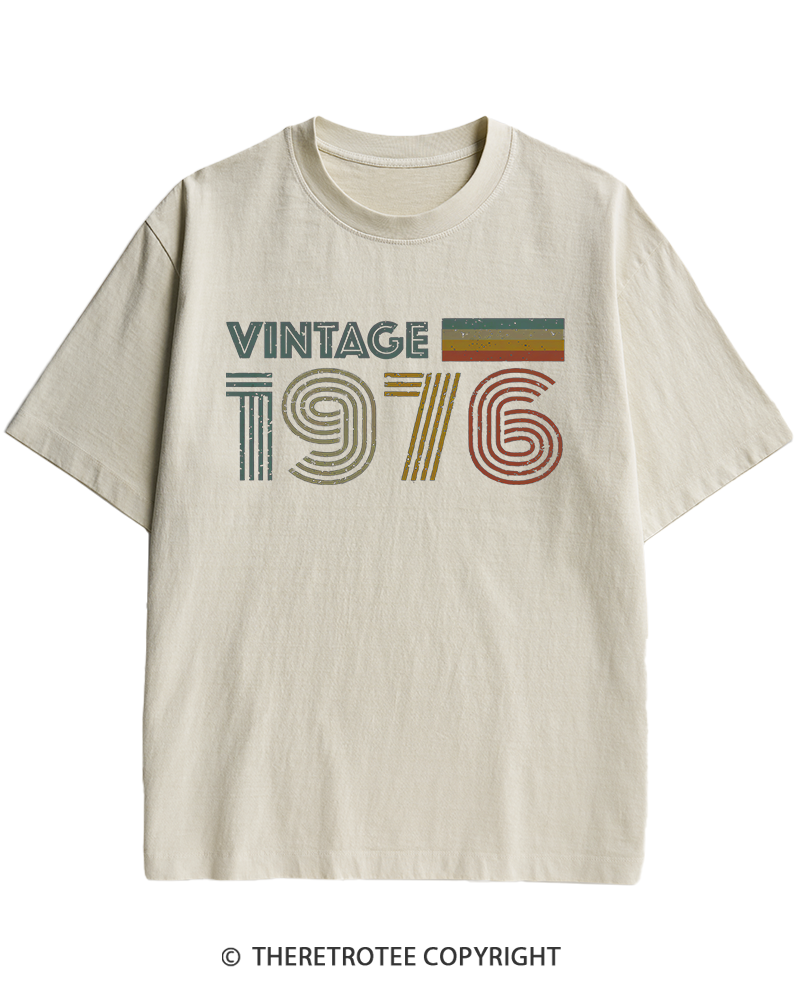 TheRetroTee 1976 Vintage Heavy Cotton T-Shirt