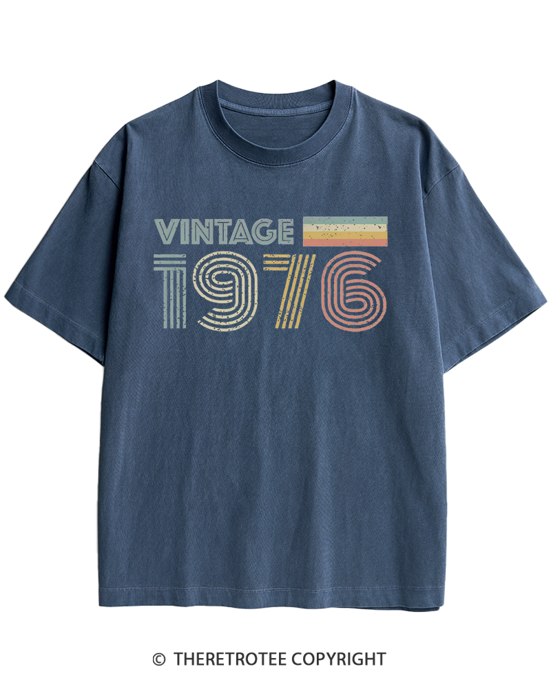 TheRetroTee 1976 Vintage Heavy Cotton T-Shirt