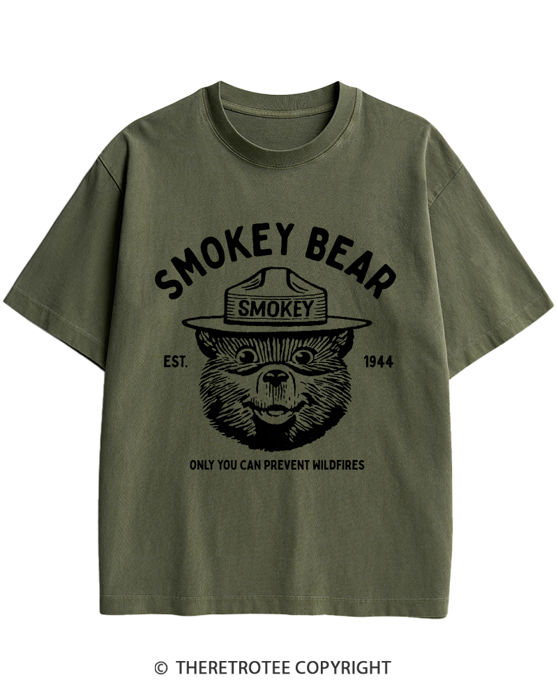 TheRetroTee Only You Can Prevent Wildfires 1960s Heavy Cotton T-Shirt