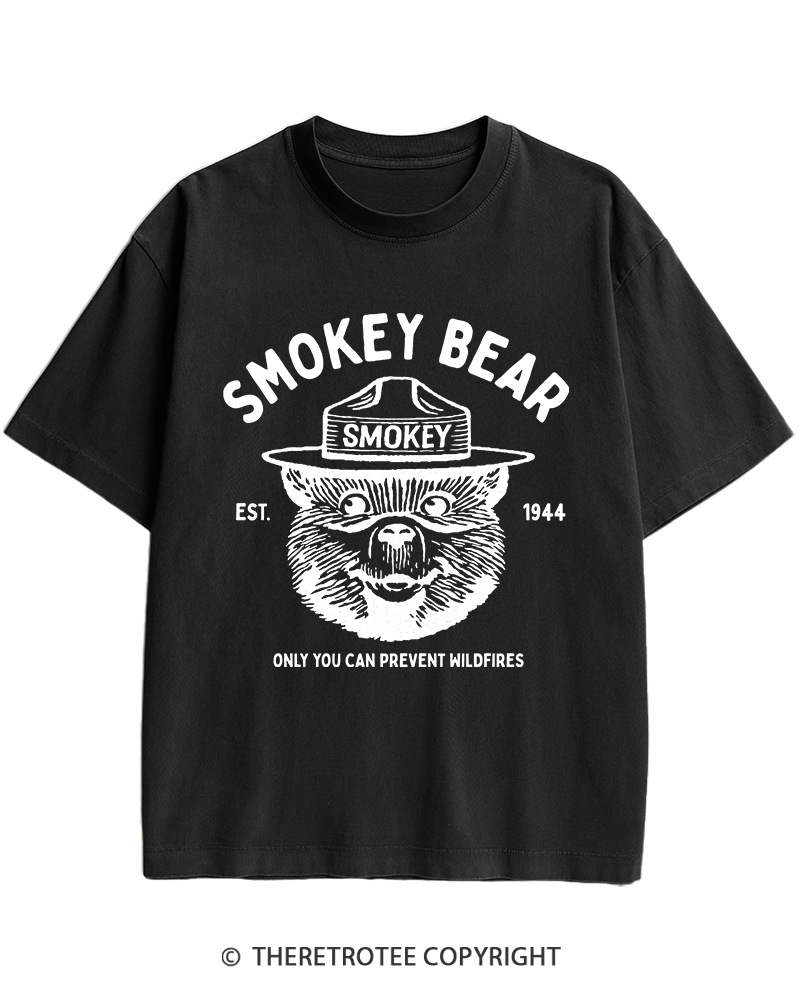 TheRetroTee Only You Can Prevent Wildfires 1960s Heavy Cotton T-Shirt