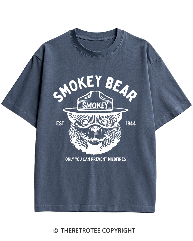 TheRetroTee Only You Can Prevent Wildfires 1960s Heavy Cotton T-Shirt