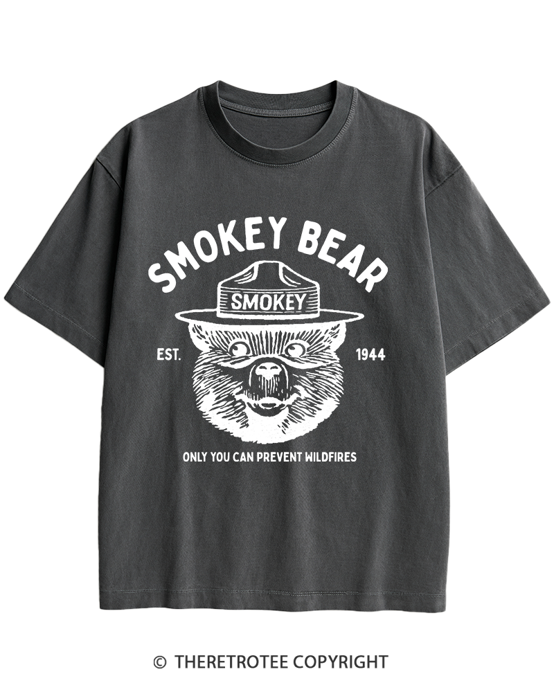 TheRetroTee Only You Can Prevent Wildfires 1960s Heavy Cotton T-Shirt